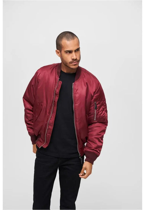 Callisto MA1 bomber jacket with heavy fabric, featuring a classic military-inspired design and utility pockets.