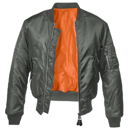 Callisto MA1 bomber jacket with heavy brandit and Norvine details, featuring a classic military-inspired design and durable fabric.