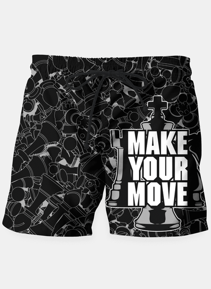 Sky Felix Make Your Move Chess Shorts T-shirt featuring chess-themed graphic design on soft fabric.