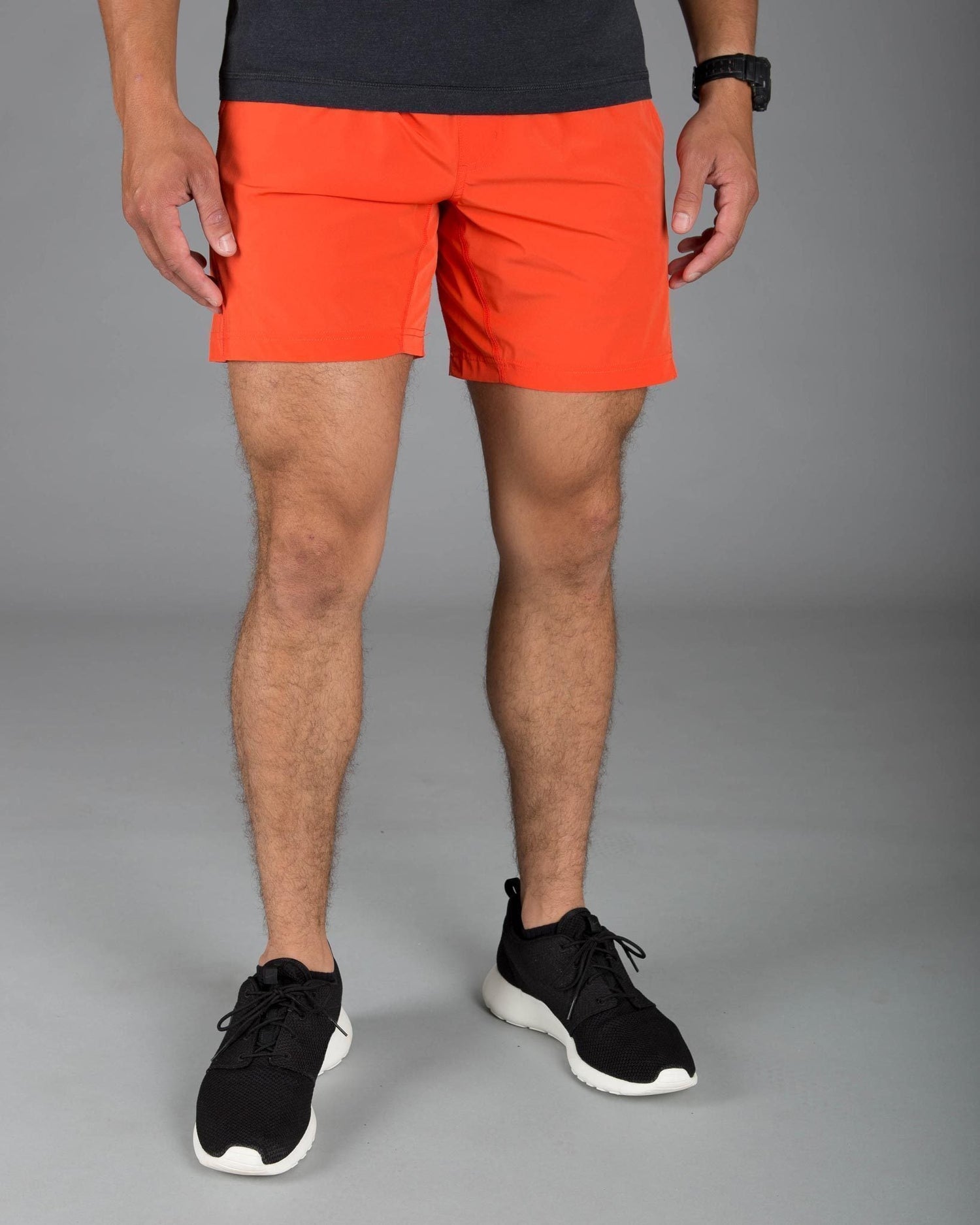 Sky Felix Mako Orange Shorts T-shirt featuring bright orange fabric and casual fit, displayed on a plain background.