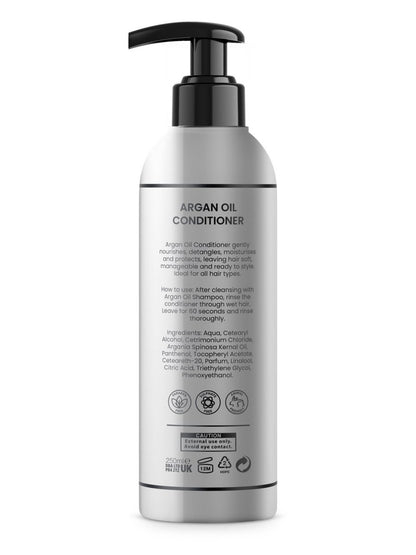 Grey Hera Manbon Moisturising Argan Oil Conditioner in 250ml bottle, creamy haircare product for nourishing and hydrating hair.
