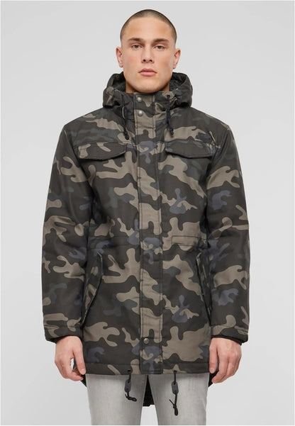 Callisto Marsh Lake Parka Jacket, a heavy-duty outdoor coat with a hood, in a rugged style suitable for cold weather.