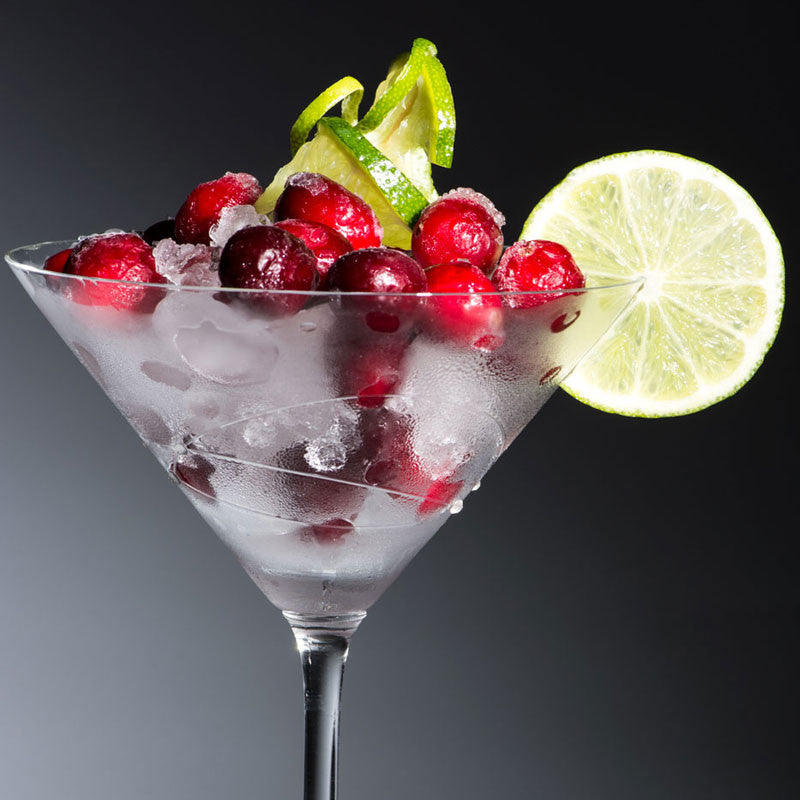 Set of two Crimson Shadow Galaxy Spirals Martini Glasses with swirling galaxy design, displayed in a gift box.