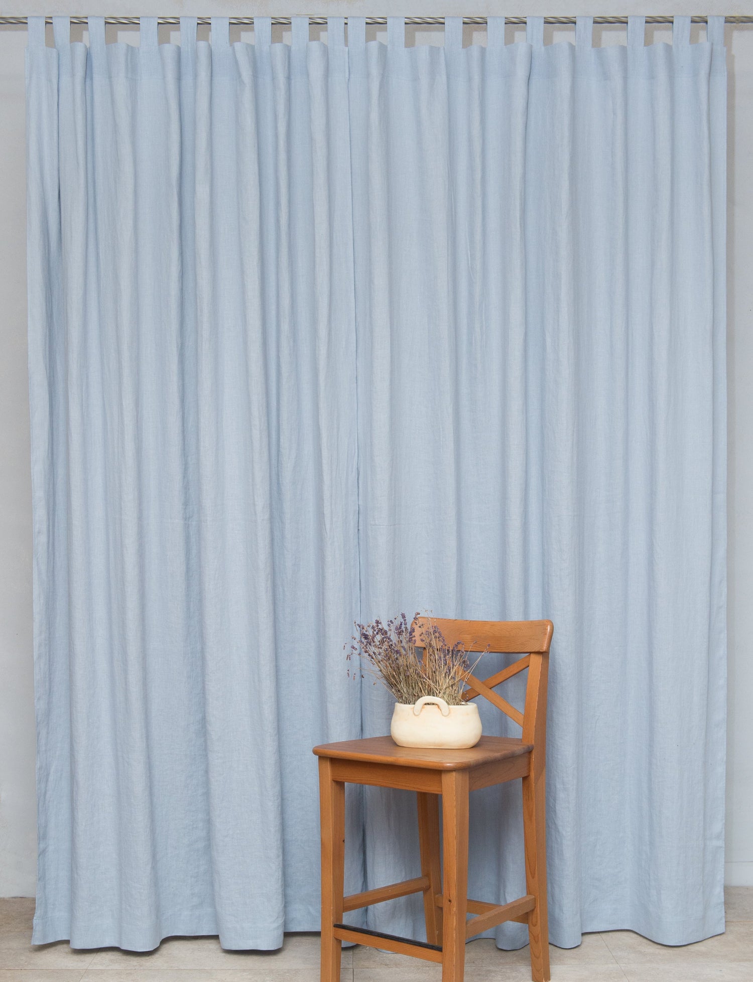 Dark plum linen curtain with tab top design by Magenta Sugarplum, perfect for elegant home decor.