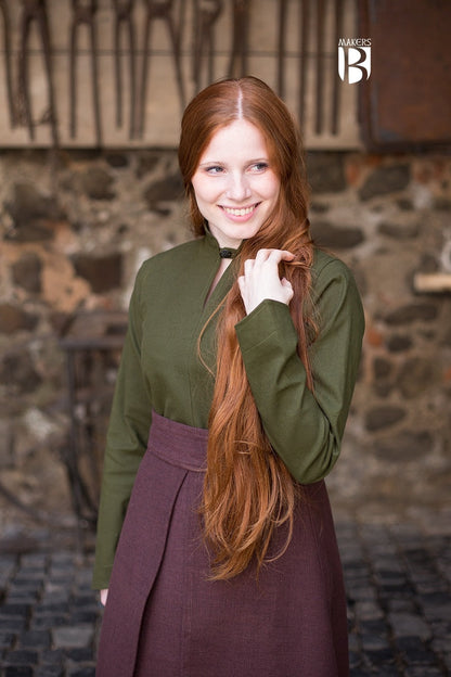Azure Briseis Mera Brown skirt for festivals and parties, featuring a stylish, flowy design in rich brown fabric.