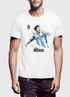 Messi half-sleeves T-shirt by Scorpius featuring a graphic design of Lionel Messi on the front, casual sportswear for men.