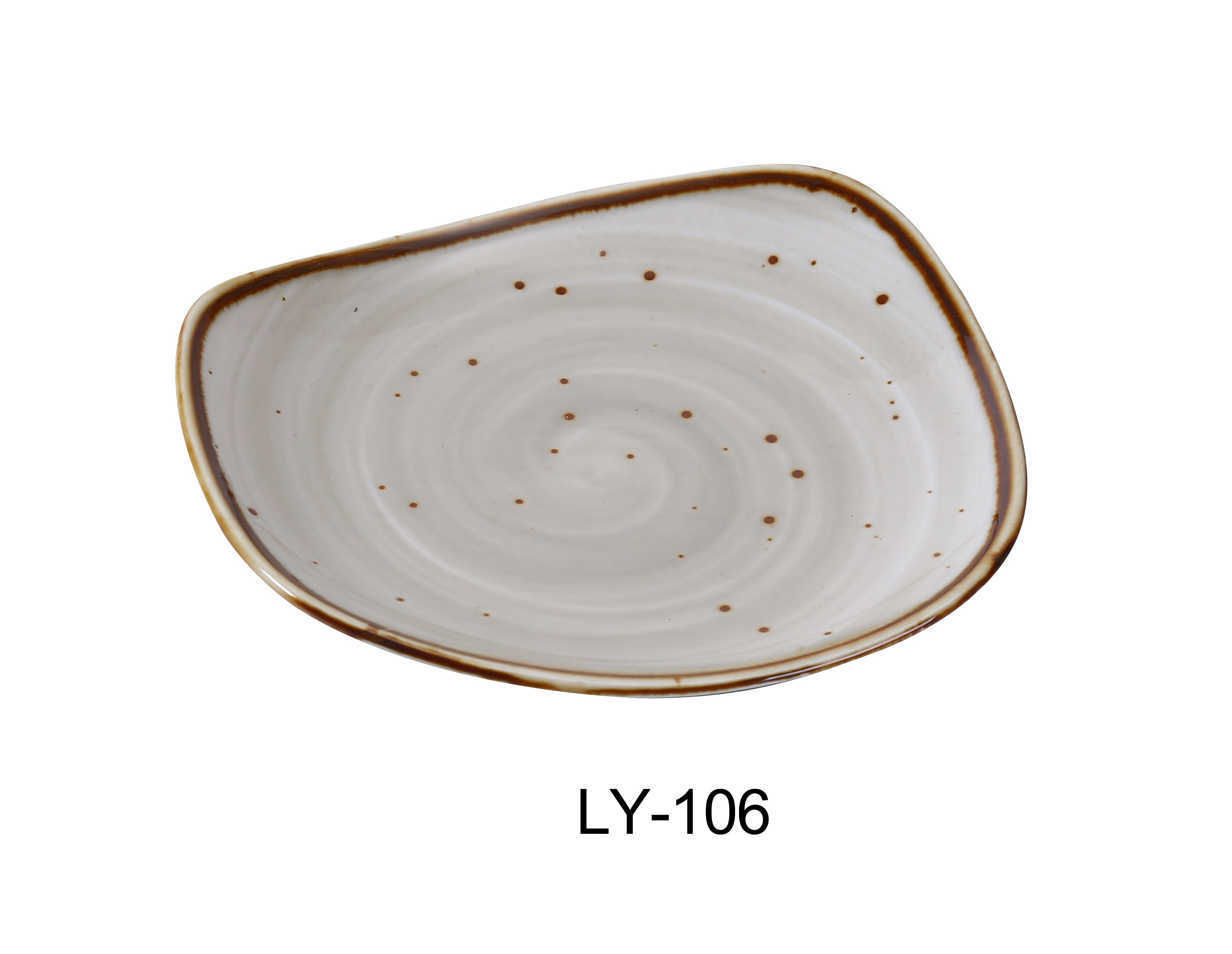 Lime Atlas Yanco LY-106 Lyon Collection 5.75-inch plate with a white ceramic finish and elegant design for home dining.
