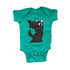Sky Blue Milo Toto the Dog baby onesie inspired by The Wonderful Wizard of Oz, soft infant clothing featuring Toto character.