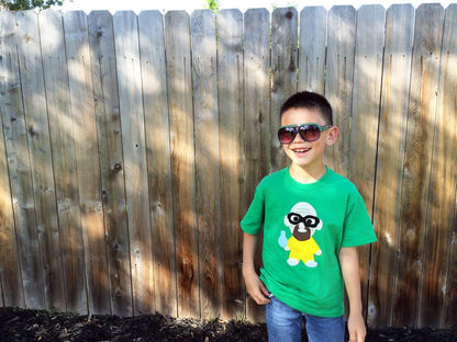 Kids T-shirt by Sky Blue Milo featuring a fun "Let&