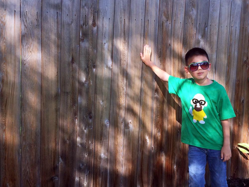 Kids T-shirt by Sky Blue Milo featuring a playful "Let&
