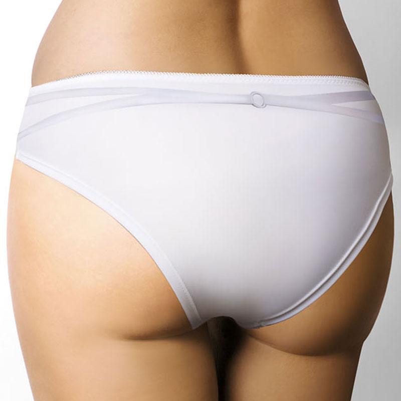 Silver microfiber mid-rise bikini panty from Lime Lucy&