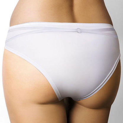 Silver microfiber mid-rise bikini panty from Lime Lucy&
