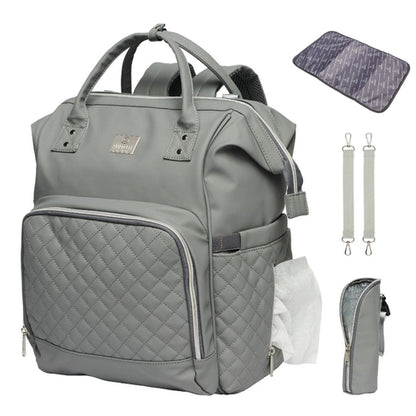 Ochre Athena MIMMTI® 2.0 Leren Luiertas, stylish brown leather diaper bag with adjustable straps and multiple compartments.