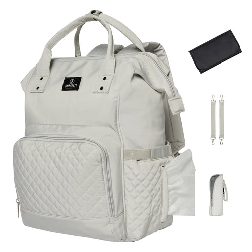 Ochre Athena MIMMTI® luiertas rugzak 1.0 parenthood and accessories, showing a stylish diaper bag with multiple pockets and adjustable straps.