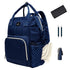 Ochre Athena MIMMTI® luiertas rugzak 1.0, parenthood and accessories, in navy with multiple compartments and adjustable straps.
