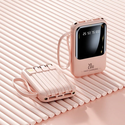 Taupe Gaia mini fast charging portable power bank with compact design, ideal for on-the-go tech accessories.