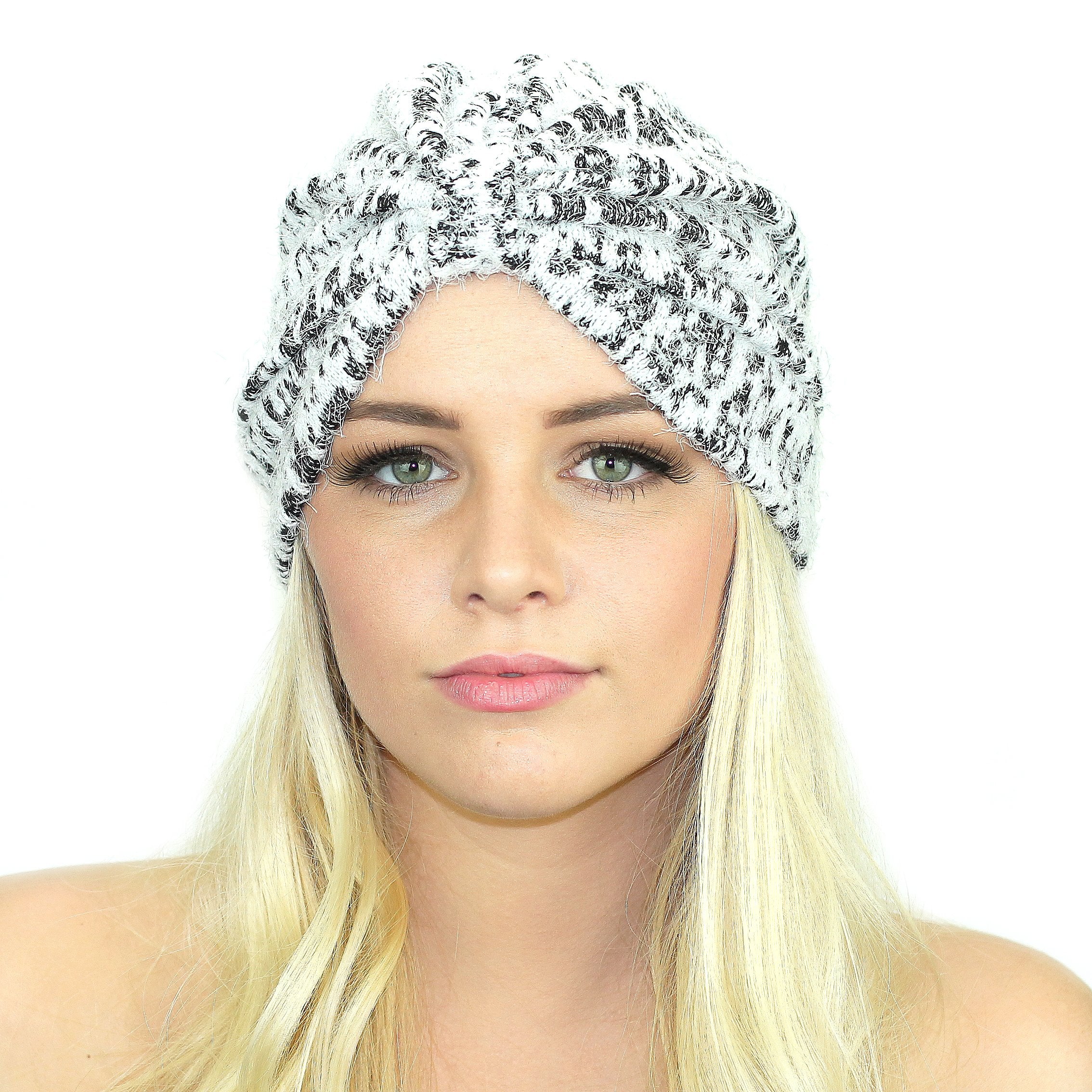 Cyan Ismene Minky Stretch Full Turban in soft, stretchy fabric designed for comfortable haircare and head covering.