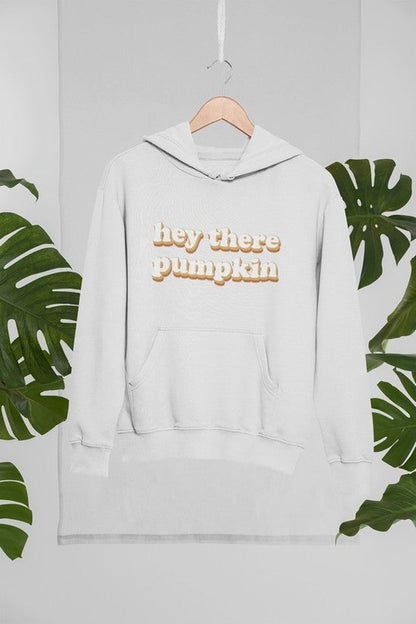 Jade Thalassa Hey There Pumpkin hoodie mockup featuring a pullover hoodie with a tropical background and Halloween-inspired design.