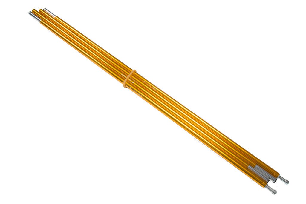 Triangulum camping pole replacement set with four extension poles, designed for durable outdoor use and easy assembly.