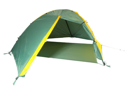 Triangulum Night Sky 3P camping footprint for backpacking tents, showing front view of durable tent fly and footprint on ground.