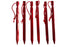 Six Triangulum Y-shaped camping tent stakes made of durable 7075 aluminum for secure outdoor anchoring.