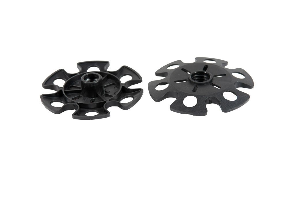 Pair of Triangulum trekking poles with snow powder sand baskets, designed for hiking and camping on snowy and rugged terrain.