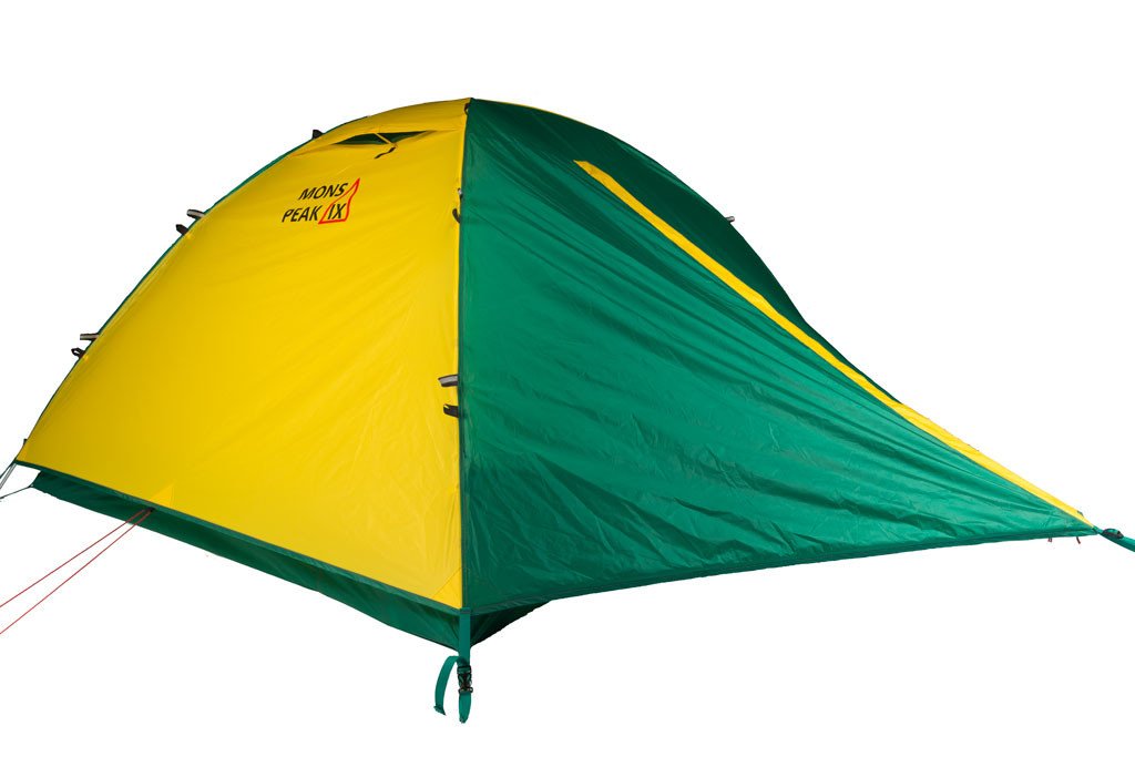 Triangulum Trail 43 3-4 Person 2-in-1 camping backpacking tent with fly, shown from an angled view.
