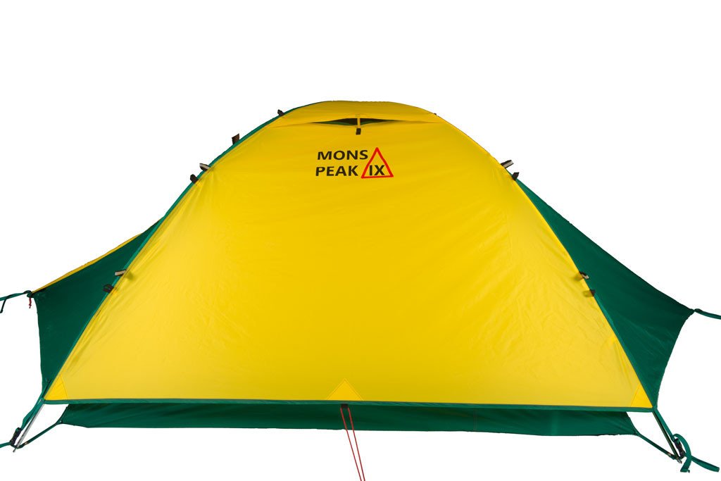Triangulum Trail 43 3-4 Person 2-in-1 camping backpacking tent viewed from side, showing fly and durable fabric.