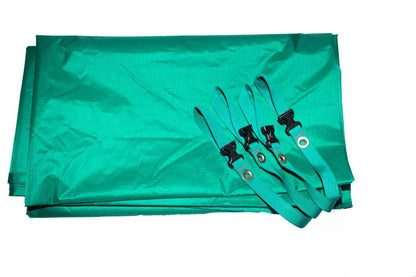 Triangulum Trail 43 3P camping footprint showing durable waterproof fabric and reinforced edges for backpacking tents.
