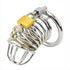 Maroon Cassandra Impound Spiral Male Chastity Device made of metal with a spiral design, designed for male chastity and gift purposes.