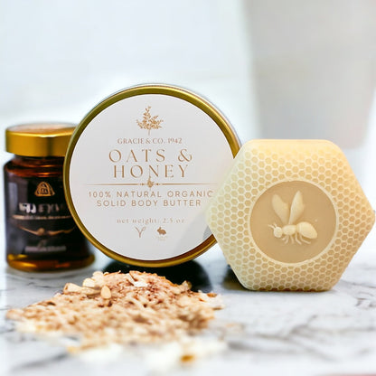 Emerald Tulsi Ultimate Moisture Shea Butter Lotion Bar for body care, showing a solid, smooth shea butter product in natural lighting.