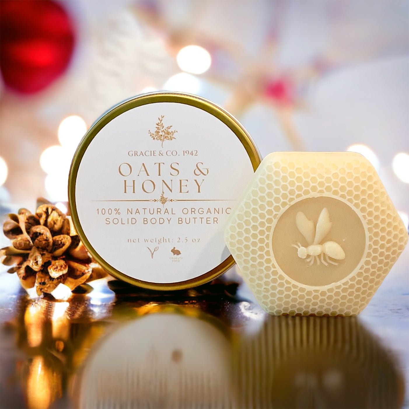 Emerald Tulsi Ultimate Moisture Shea Butter Lotion Bar for bodycare, solid moisturizing bar with rich shea butter texture.