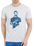 Scorpius Nothing Without Football half-sleeve melange T-shirt featuring a football-themed design on a casual men&