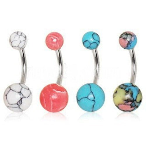Peridot Navel Ring with synthetic stone, silver-tone jewelry featuring a sparkling gemstone for belly button piercing.