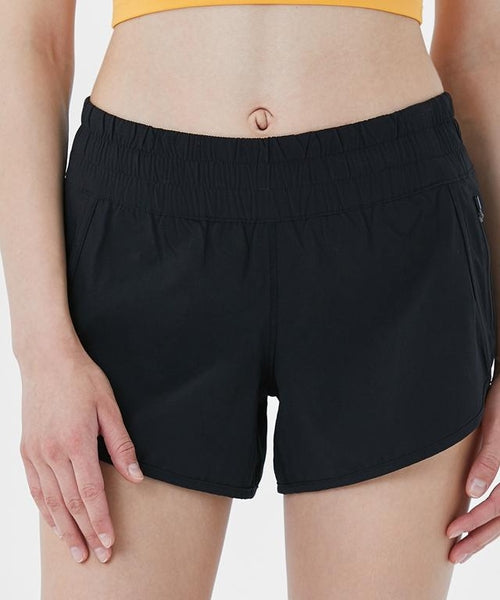 Amethyst Lucy All The Time Shorts for women, casual denim shorts with rolled cuffs and distressed details, front and side view.