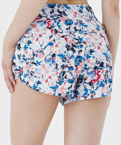 Women’s All The Time Shorts by Amethyst Lucy, casual denim shorts with rolled cuffs and front pockets, styled on a model.