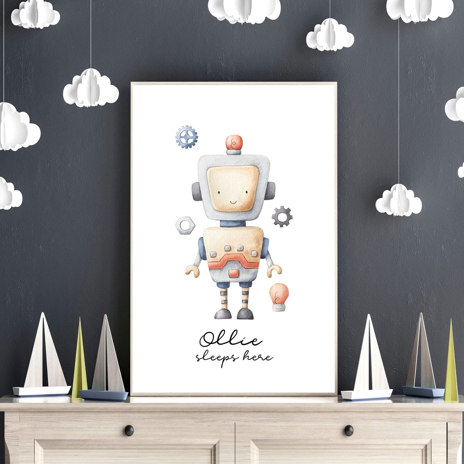 Nursery wall art print by Lime Theseus featuring colorful, playful designs for children&