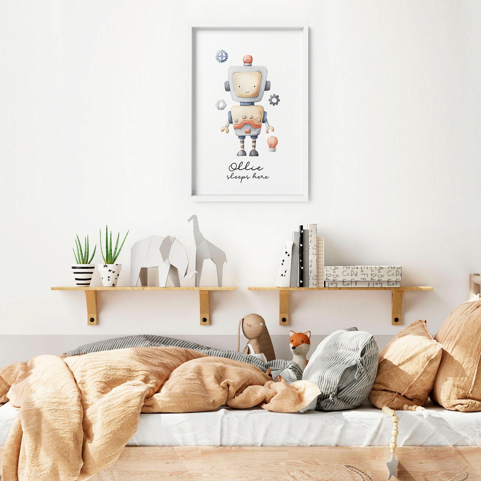 Nursery wall art print by Lime Theseus featuring colorful, playful illustrations for children&