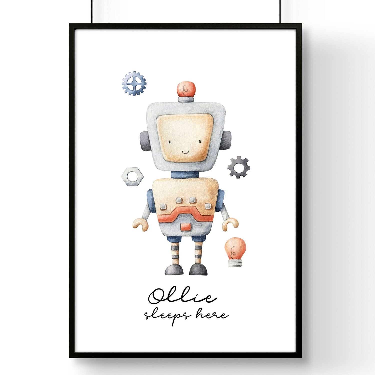 Nursery wall art print by Lime Theseus featuring colorful illustrations for children&