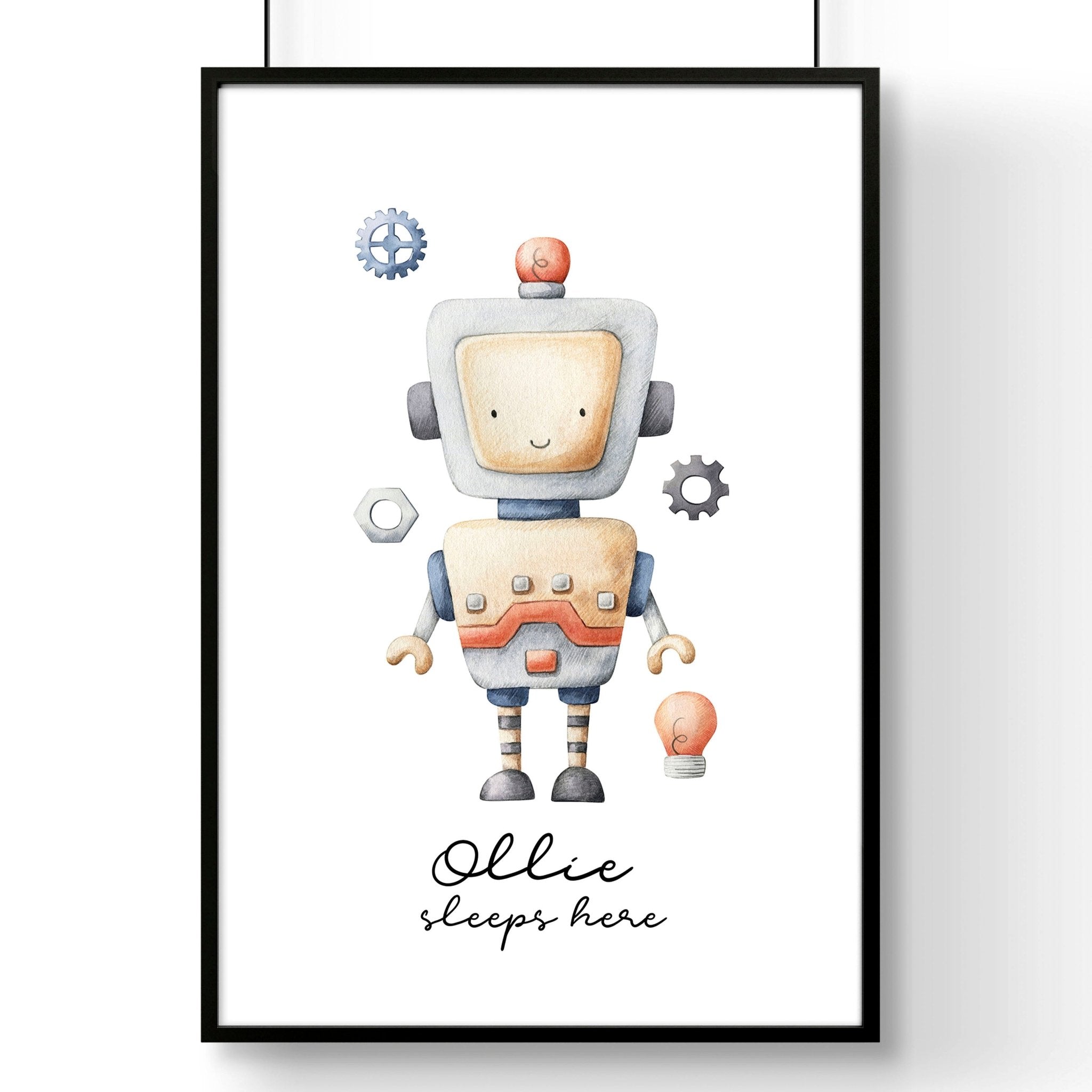 Nursery wall art print by Lime Theseus featuring colorful illustrations for children&