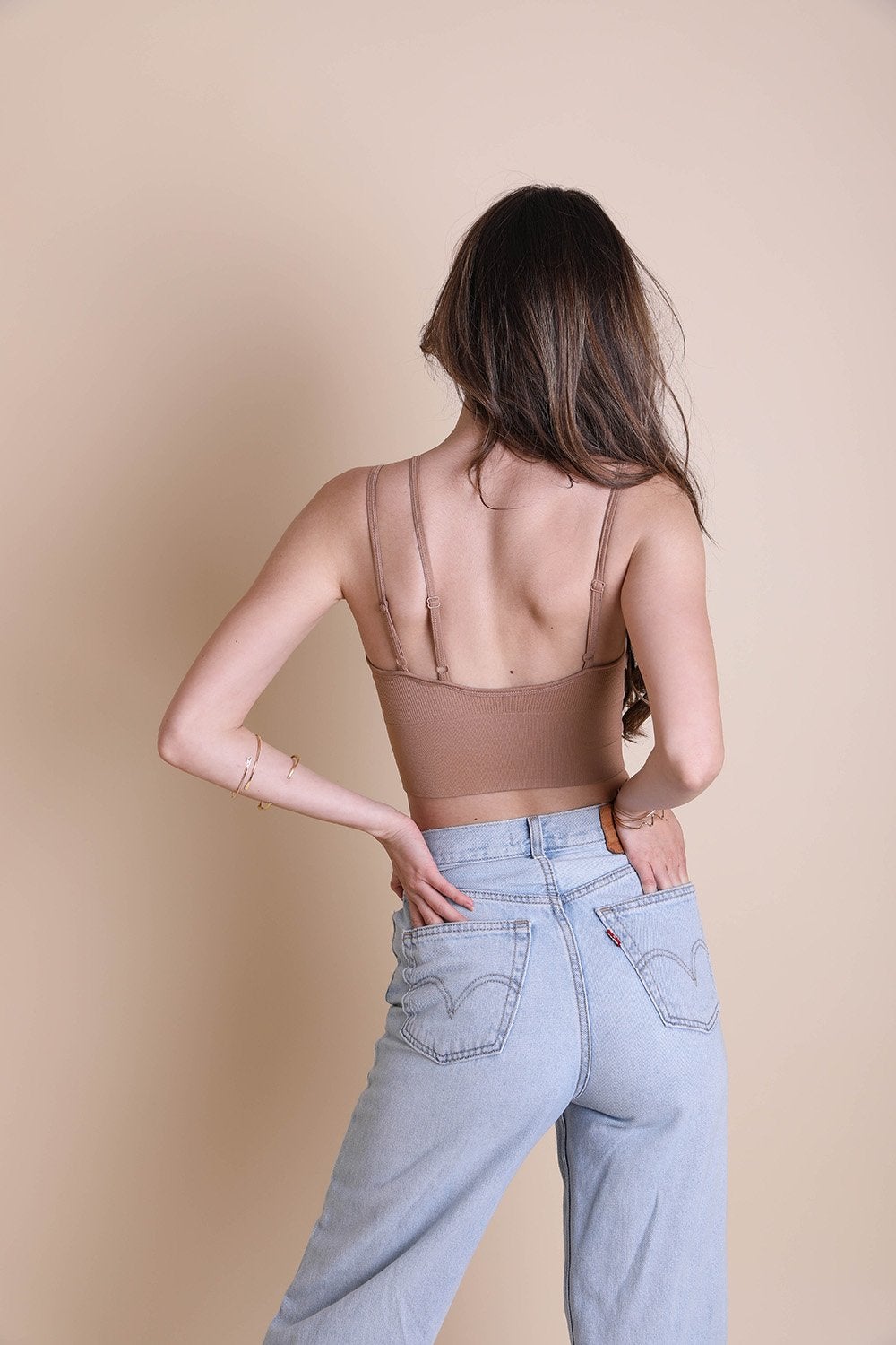 Periwinkle Aether offset shoulder brami top from the Leto collection, featuring off-shoulder design and comfortable lingerie style.
