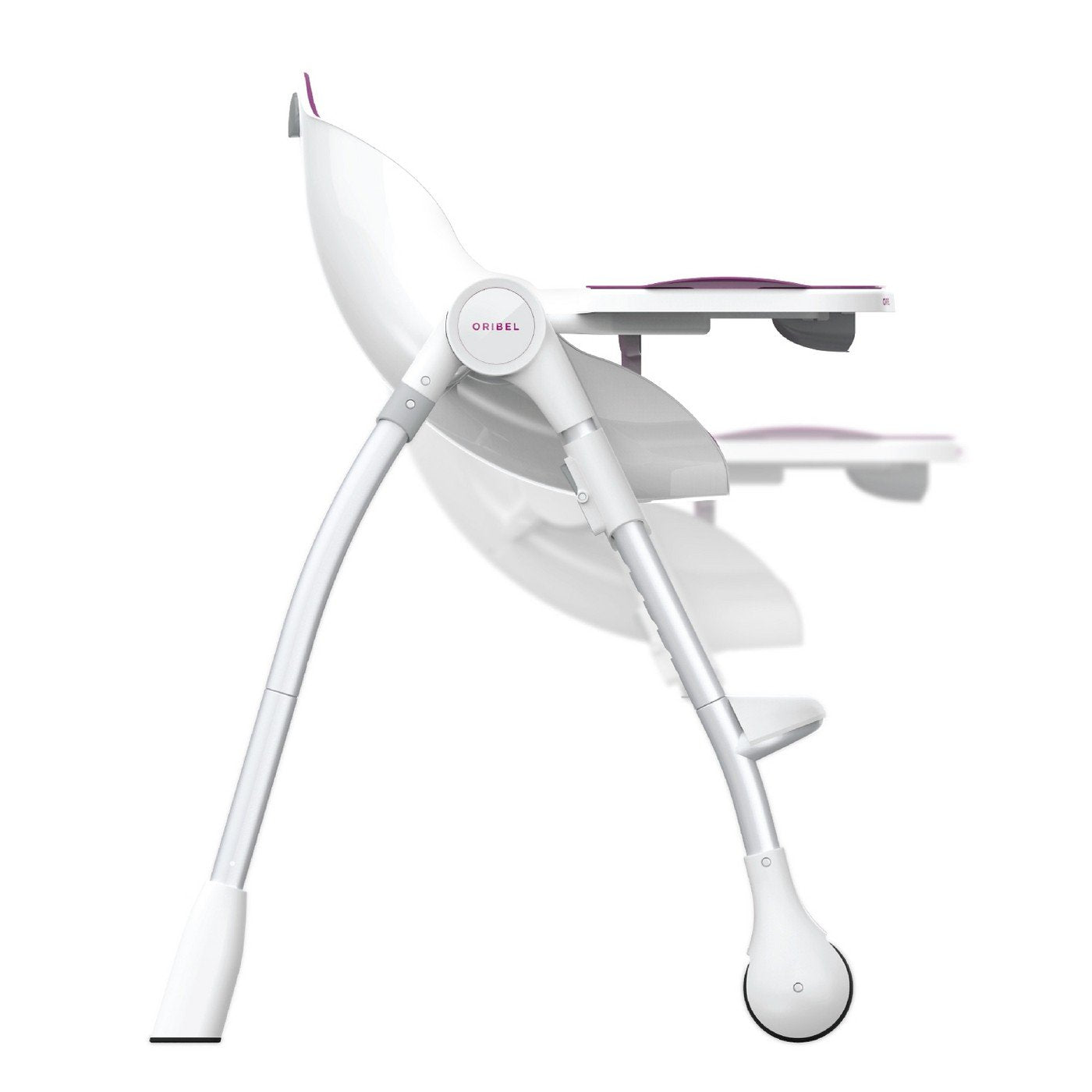 Ultramarine Dione Oribel Cocoon baby high chair with colorful cushions for infant and toddler feeding, designed for comfort and safety.