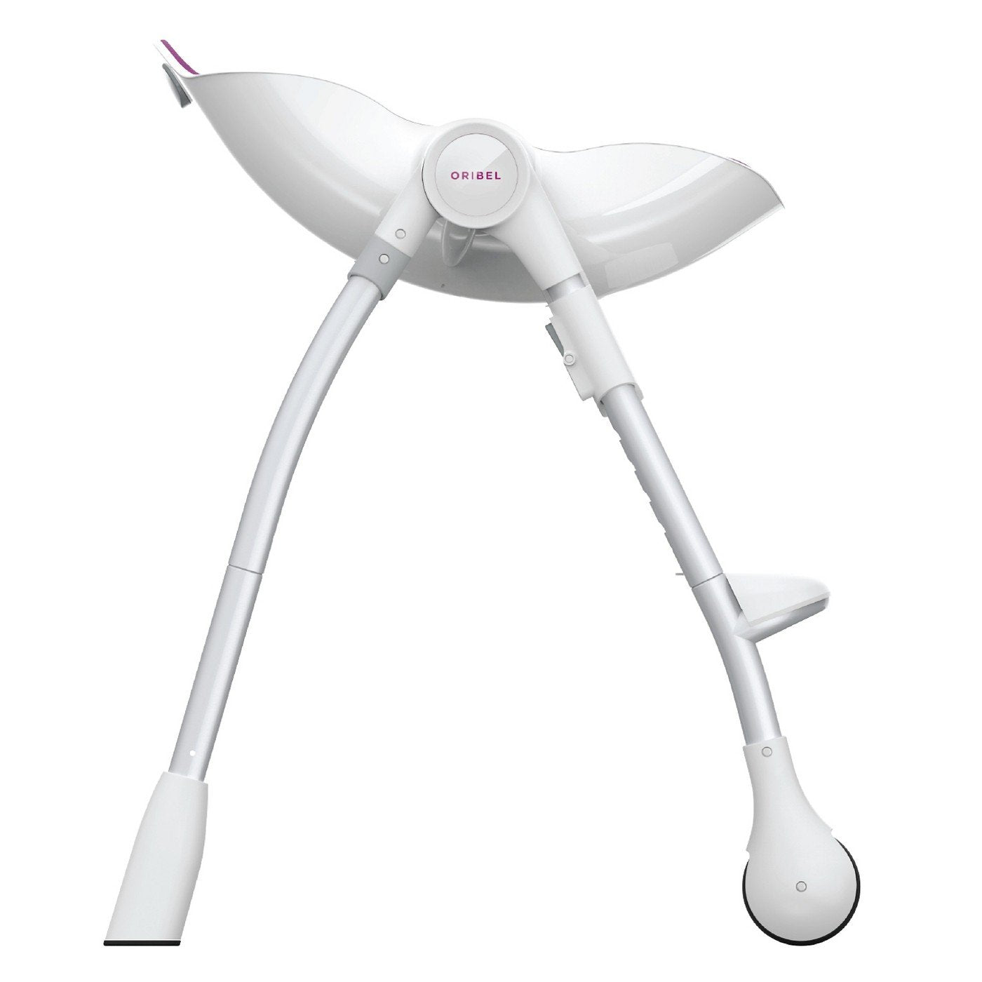 Ultramarine Dione Oribel Cocoon baby high chair with padded seat, adjustable tray, and safety harness for infant and toddler feeding.