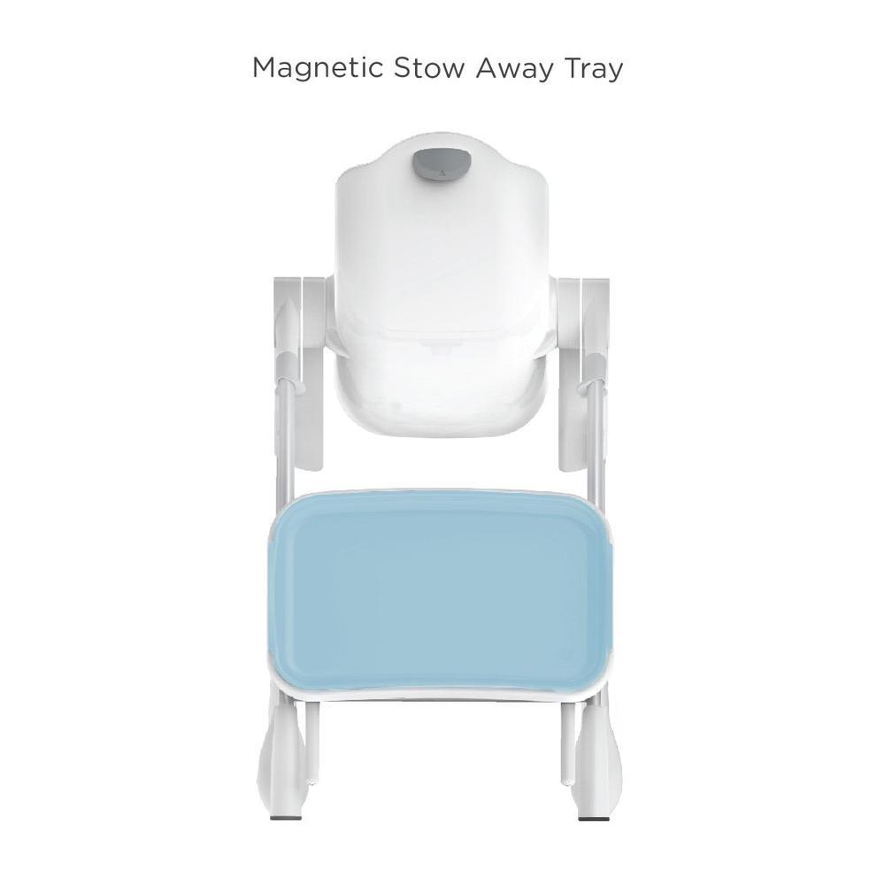 Ultramarine Dione Oribel Cocoon baby high chair with padded seat and safety harness for infant toddler feeding.
