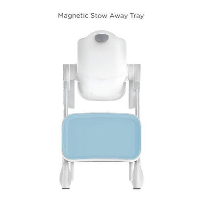 Ultramarine Dione Oribel Cocoon baby high chair for infants and toddlers, designed for comfortable feeding and kid dining.