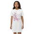 White organic cotton T-shirt dress for women by Cerise Alfie, shown from the front with a relaxed fit.