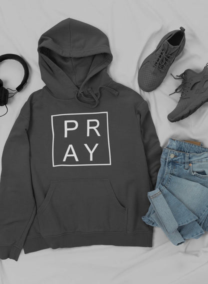 Jade Thalassa Pray hoodie paired with trendy sneakers and jeans, casual streetwear outfit.