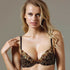 Lime Lucy Lavinia Flame Golden padded deep plunge bra in size 34B, featuring luxurious golden lace and supportive design.