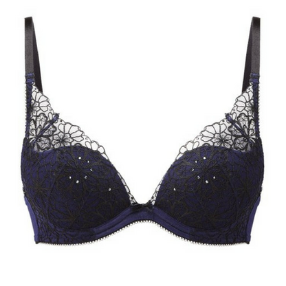Lime Lucy Gossard Graphic Floral Padded Plunge Bra featuring vibrant floral print and supportive underwire in lingerie.