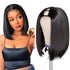 Cerise Alfie short bob U part wig with straight Brazilian Remy human hair, glueless design, perfect for natural, versatile styling.